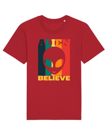 Retro Vintage Alien Red