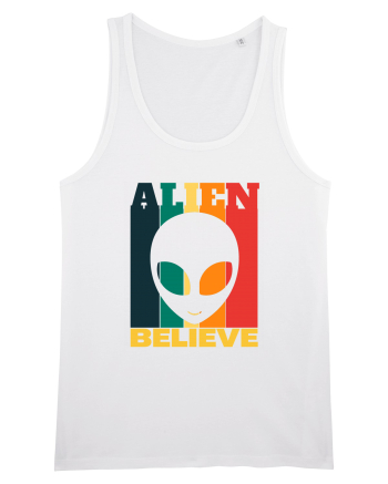 Retro Vintage Alien White