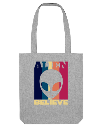 Retro Vintage Alien Heather Grey