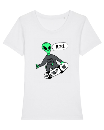 Alien Skateboarder White