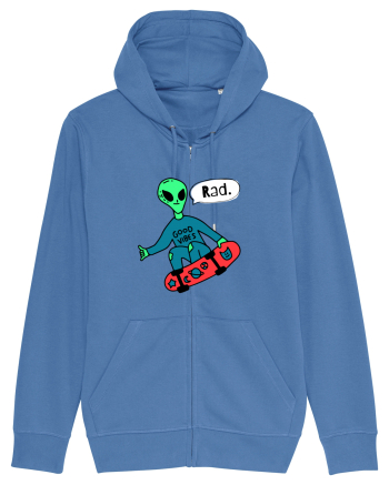 Alien Skateboarder Bright Blue
