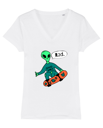 Alien Skateboarder White