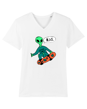 Alien Skateboarder White