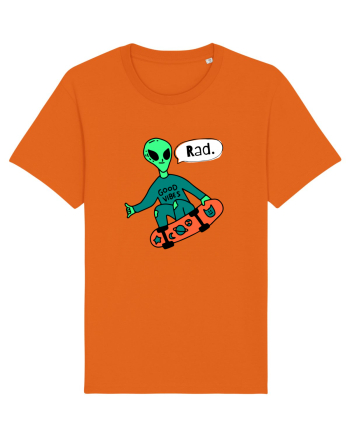 Alien Skateboarder Bright Orange