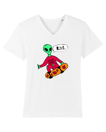 Alien Skateboarder White