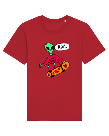 Alien Skateboarder Red