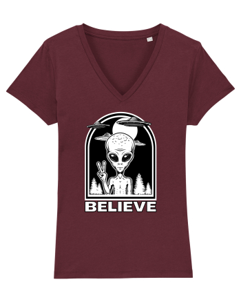 Alien And UFO Burgundy