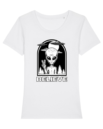 Alien And UFO White