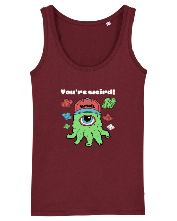 Funny Alien  Burgundy