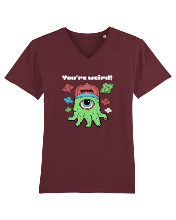 Funny Alien  Burgundy
