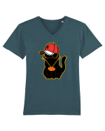 Hip Hop Cat  Tricou mânecă scurtă guler V Bărbat Presenter