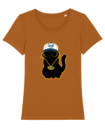 Hip Hop Cat  Tricou mânecă scurtă guler larg fitted Damă Expresser
