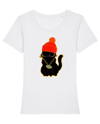 Hip Hop Cat  White