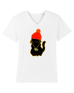Hip Hop Cat  Tricou mânecă scurtă guler V Bărbat Presenter