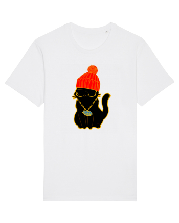 Hip Hop Cat  White