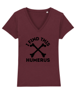 I Find This Humerus Tricou mânecă scurtă guler V Damă Evoker