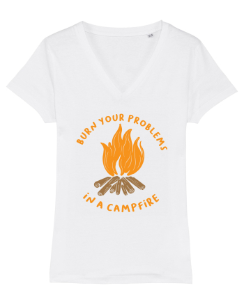 Burn Your Problems in a Campfire White
