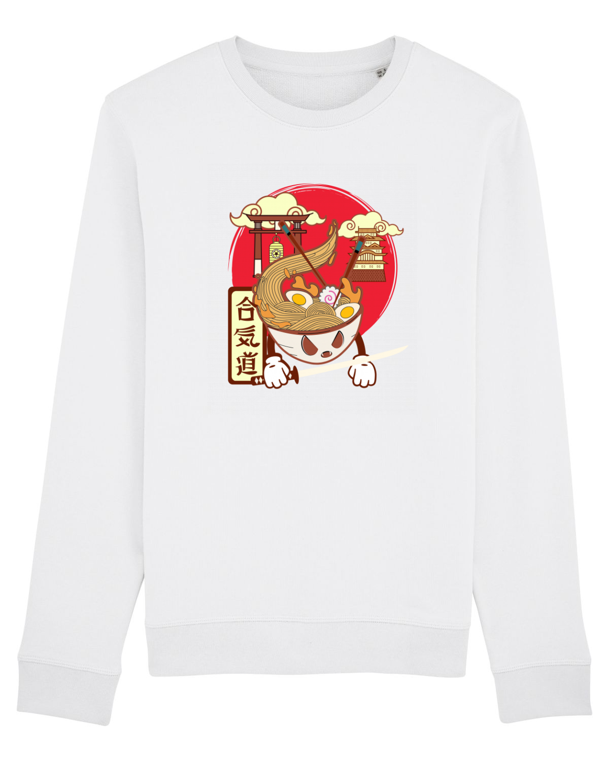 Bluză mânecă lungă Unisex Rise White