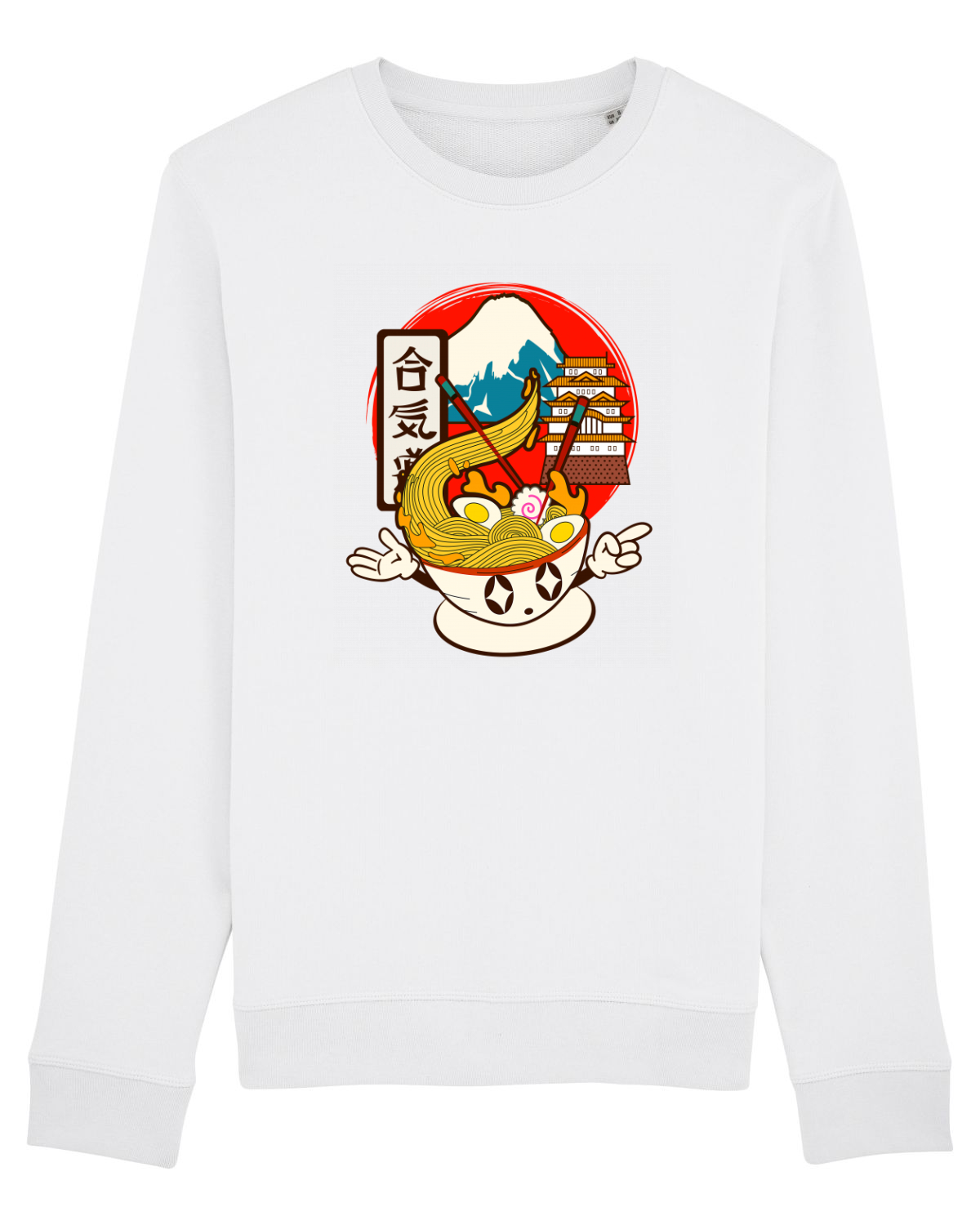 Bluză mânecă lungă Unisex Rise White