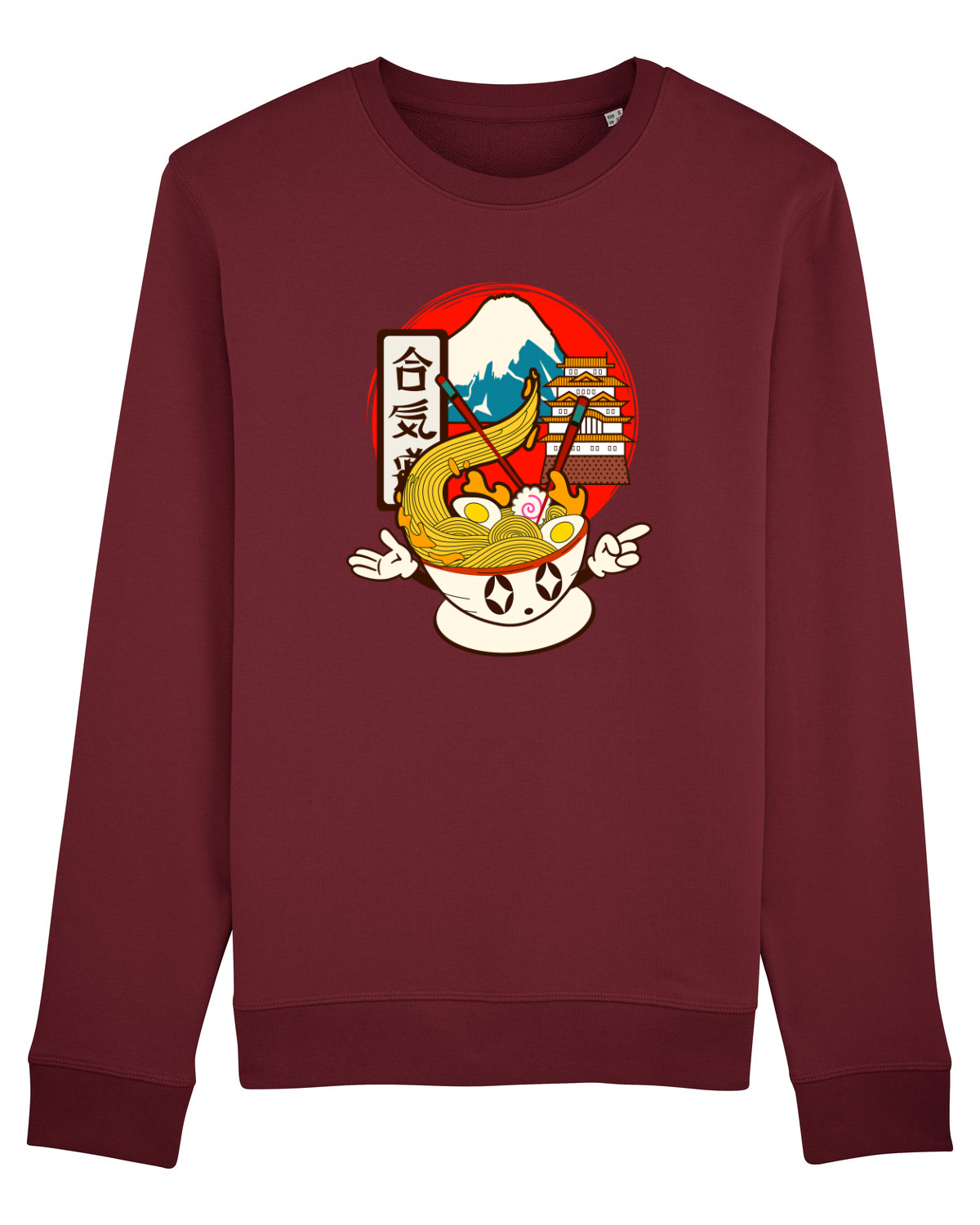 Bluză mânecă lungă Unisex Rise Burgundy