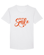 SMILE Tricou mânecă scurtă guler larg Bărbat Skater