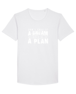 PLAN Tricou mânecă scurtă guler larg Bărbat Skater