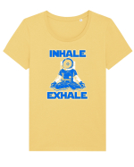 INHALE EXHALE Tricou mânecă scurtă guler larg fitted Damă Expresser