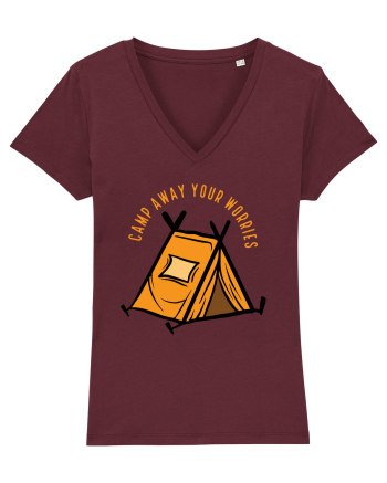 Camp Away Your Worries Burgundy