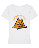 Camp Away Your Worries Tricou mânecă scurtă guler larg fitted Damă Expresser