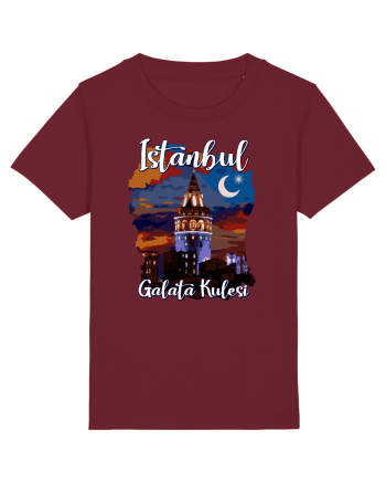 Istanbul Galata Kulesi Burgundy