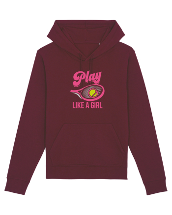 Play like a girl. Burgundy