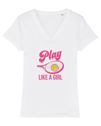 Play like a girl. White