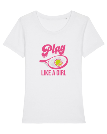 Play like a girl. White