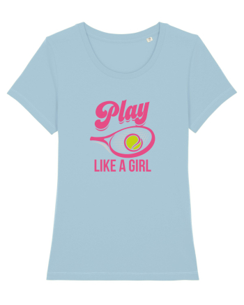 Play like a girl. Sky Blue