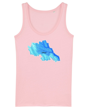 Iași County Map Cotton Pink