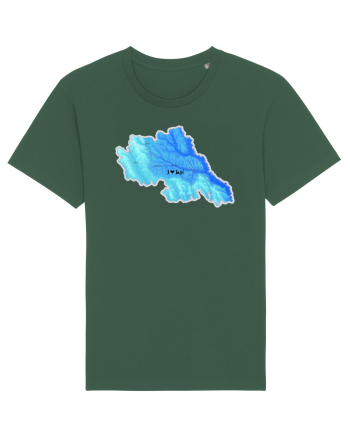 Iași County Map Bottle Green