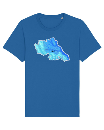 Iași County Map Royal Blue