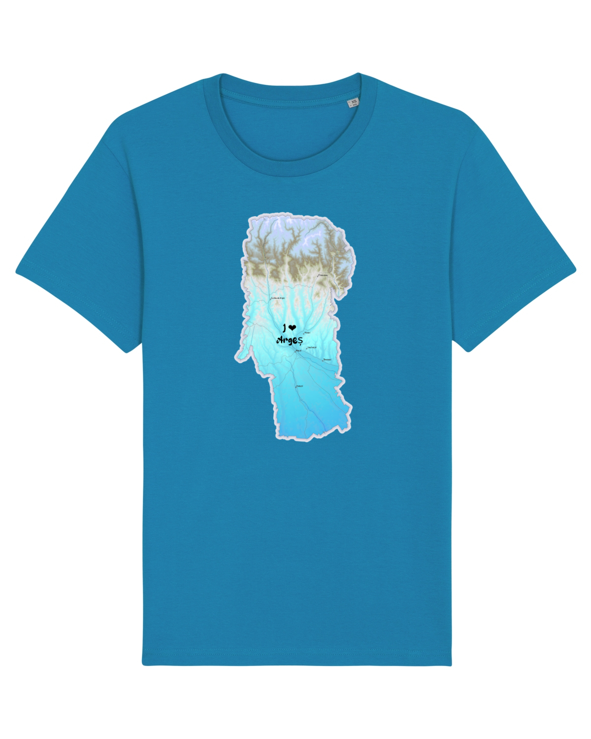Tricou mânecă scurtă Unisex Rocker Azur