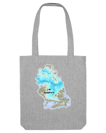 Hunedoara County Map Heather Grey