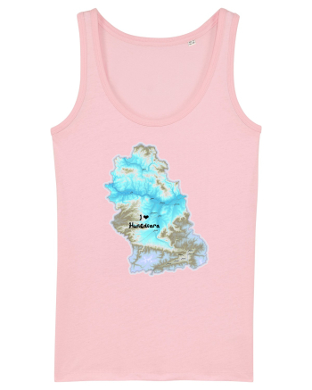 Hunedoara County Map Cotton Pink