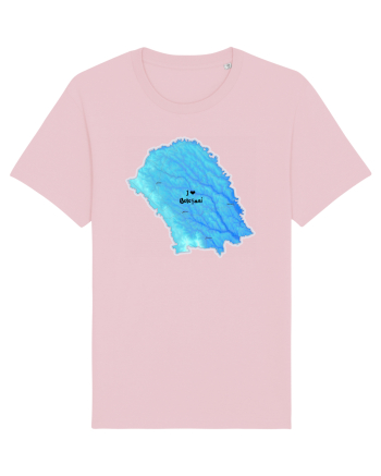 Botoșani County Map Cotton Pink