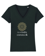 ATENȚIE DISPERSATĂ Tricou mânecă scurtă guler V Damă Evoker