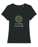 ATENȚIE DISPERSATĂ Tricou mânecă scurtă guler larg fitted Damă Expresser