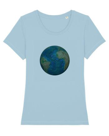 No borders - Earth Globe 2 Sky Blue
