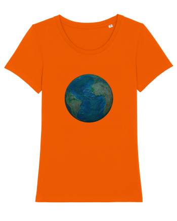 No borders - Earth Globe 2 Bright Orange