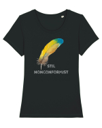 STIL NONCONFORMIST Tricou mânecă scurtă guler larg fitted Damă Expresser