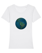 No borders - Earth Globe 3 Tricou mânecă scurtă guler larg fitted Damă Expresser