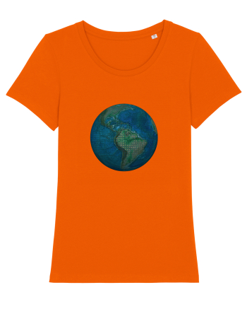 No borders - Earth Globe 3 Bright Orange