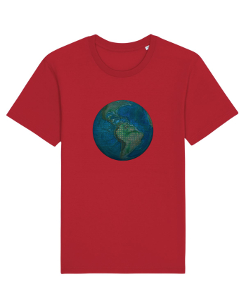 No borders - Earth Globe 3 Red