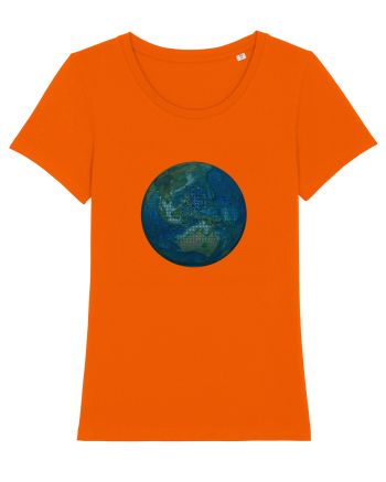 No borders - Earth Globe 4 Bright Orange